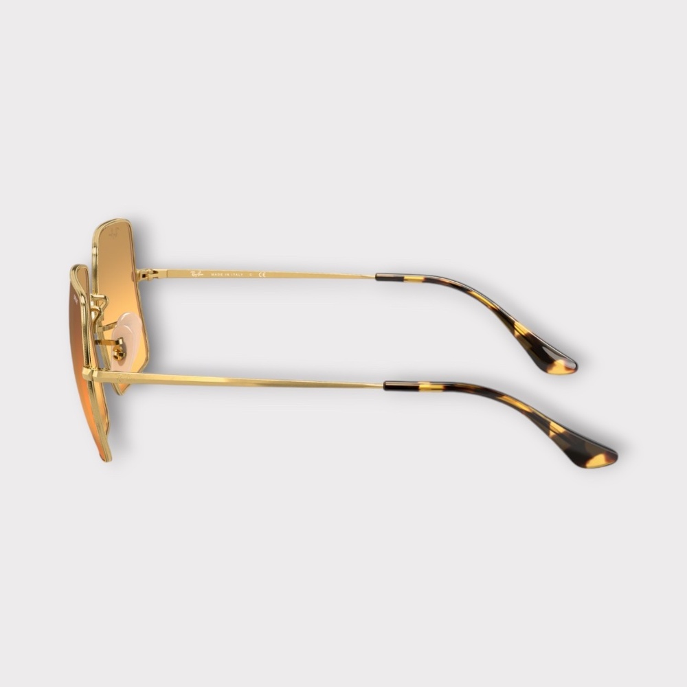 RayBan RB1971 Square Sunglasses in Gold Frame & Orange Photochromic Lenses - Picture 4 of 6